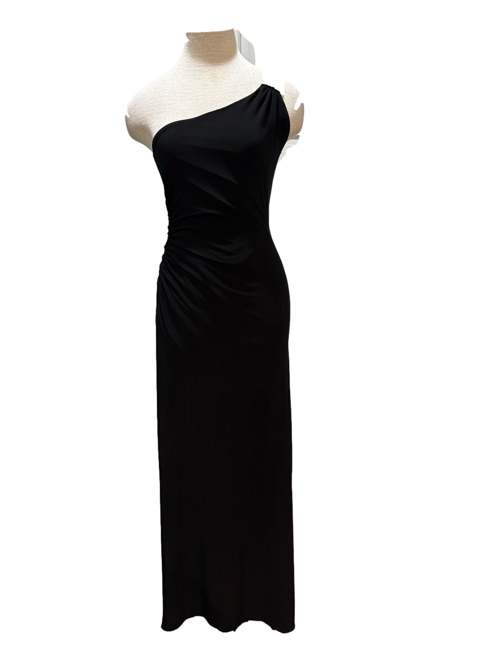 Night Way Collections sz 4 black long formal one shoulder maxi dress